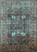 Oriental Light Blue Industrial Rug, urb1047lblu