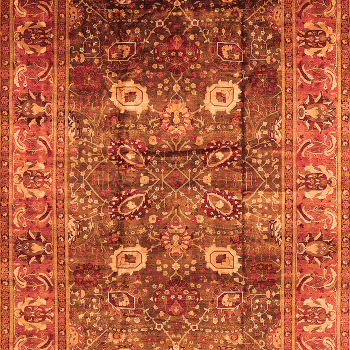 Oriental Orange Industrial Rug, urb1047org