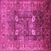 Square Oriental Pink Industrial Rug, urb1047pnk