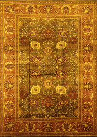 Oriental Yellow Industrial Rug, urb1047yw