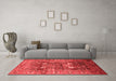 Industrial Red Washable Rugs