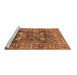 Sideview of Machine Washable Oriental Brown Industrial Rug, wshurb1047brn