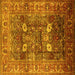 Square Oriental Yellow Industrial Rug, urb1047yw