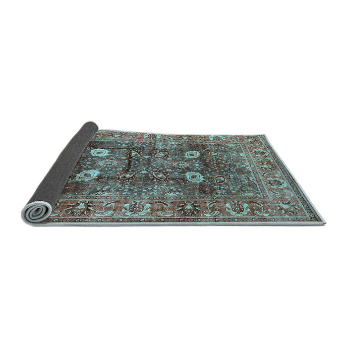 Sideview of Oriental Light Blue Industrial Rug, urb1047lblu