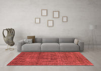 Machine Washable Oriental Red Industrial Rug, wshurb1048red