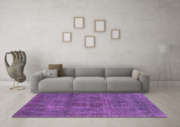 Machine Washable Oriental Pink Industrial Rug in a Living Room, wshurb1048pnk