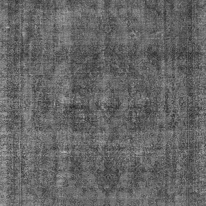 Machine Washable Oriental Gray Industrial Rug, wshurb1048gry