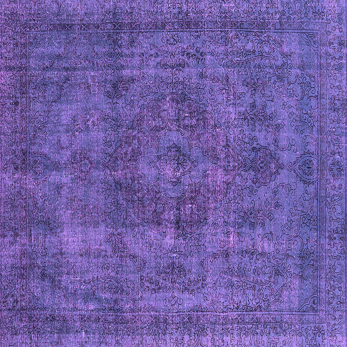 Square Machine Washable Oriental Purple Industrial Area Rugs, wshurb1048pur