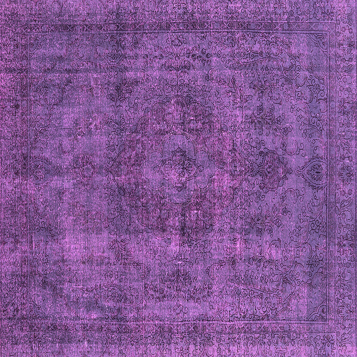 Square Machine Washable Oriental Pink Industrial Rug, wshurb1048pnk