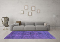 Machine Washable Oriental Purple Industrial Rug, wshurb1048pur