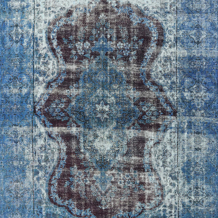 Mid-Century Modern Koi Blue Persian Rug, urb1049