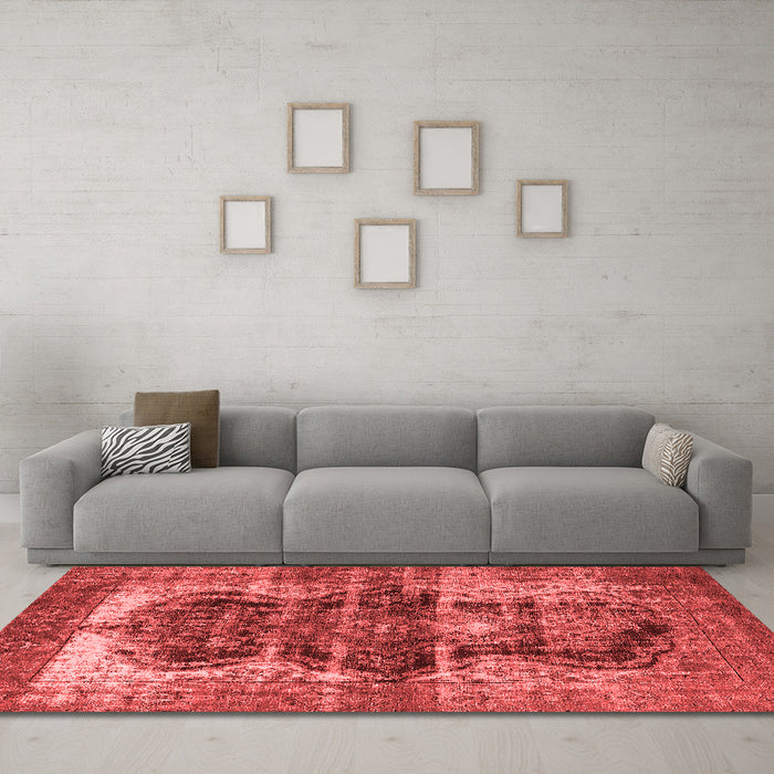 Bohemian Red Washable Rugs
