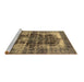 Sideview of Machine Washable Persian Brown Bohemian Rug, wshurb1049brn