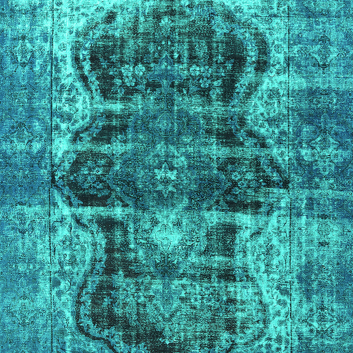 Machine Washable Persian Turquoise Bohemian Area Rugs, wshurb1049turq