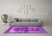 Machine Washable Persian Pink Bohemian Rug in a Living Room, wshurb1049pnk