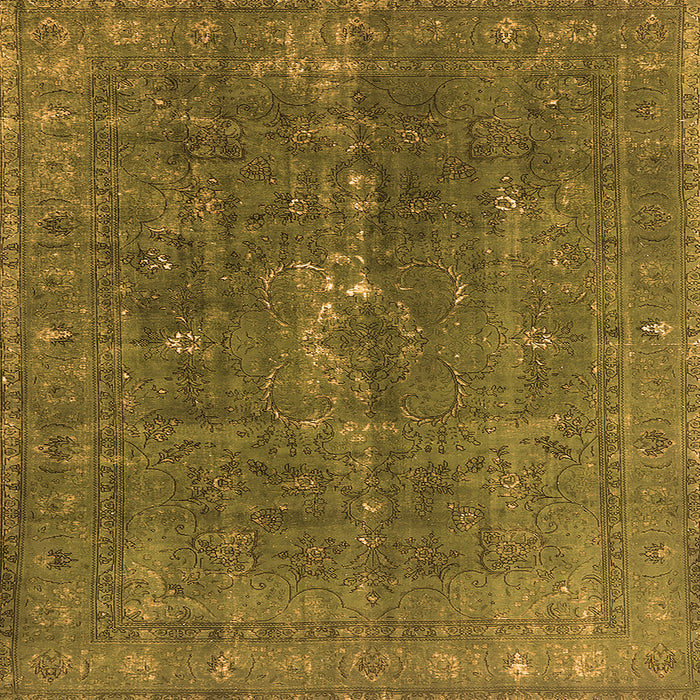 Square Oriental Orange Industrial Rug, urb1050org