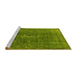 Sideview of Machine Washable Oriental Yellow Industrial Rug, wshurb1050yw