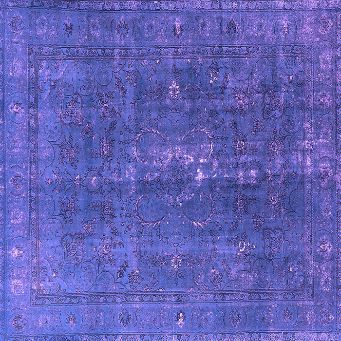 Square Machine Washable Oriental Purple Industrial Area Rugs, wshurb1050pur