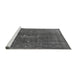 Sideview of Machine Washable Oriental Gray Industrial Rug, wshurb1050gry