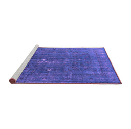 Sideview of Machine Washable Oriental Purple Industrial Area Rugs, wshurb1050pur