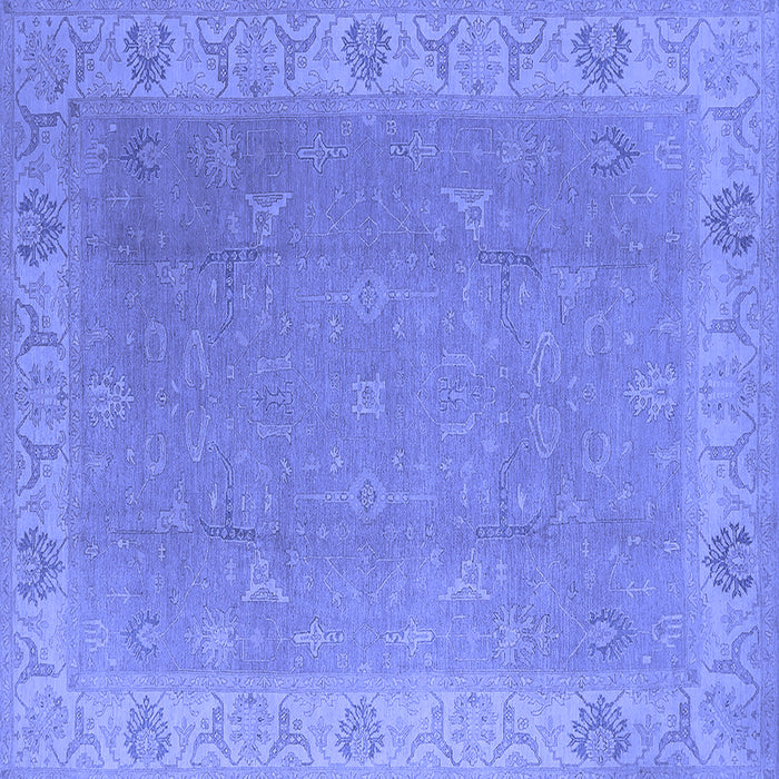 Square Oriental Blue Traditional Rug, urb1051blu
