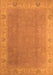 Machine Washable Oriental Orange Traditional Area Rugs, wshurb1051org