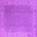 Square Oriental Purple Traditional Rug, urb1051pur