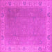 Square Oriental Pink Traditional Rug, urb1051pnk