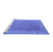 Sideview of Machine Washable Oriental Blue Traditional Rug, wshurb1051blu