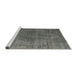 Sideview of Machine Washable Industrial Modern Gunmetal Gray Rug, wshurb1052