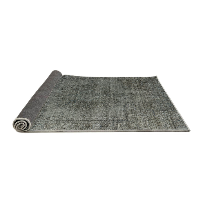 Sideview of Mid-Century Modern Gunmetal Gray Oriental Rug, urb1052