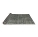 Sideview of Mid-Century Modern Gunmetal Gray Oriental Rug, urb1052