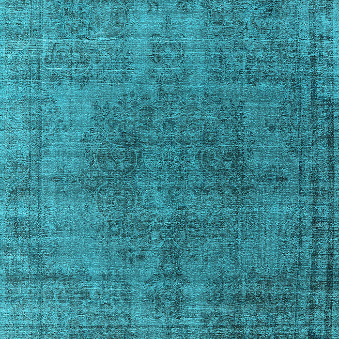 Machine Washable Oriental Light Blue Industrial Rug, wshurb1052lblu