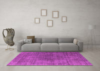 Machine Washable Oriental Pink Industrial Rug, wshurb1052pnk