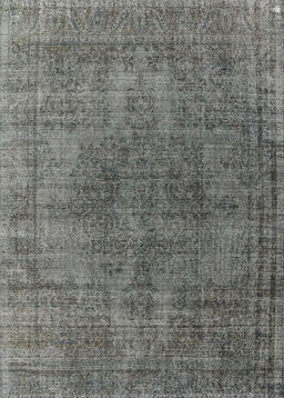 Mid-Century Modern Gunmetal Gray Oriental Rug, urb1052