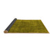 Sideview of Oriental Yellow Industrial Rug, urb1052yw