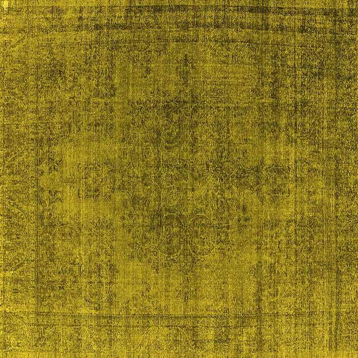 Square Oriental Yellow Industrial Rug, urb1052yw