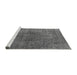 Sideview of Machine Washable Oriental Gray Industrial Rug, wshurb1052gry