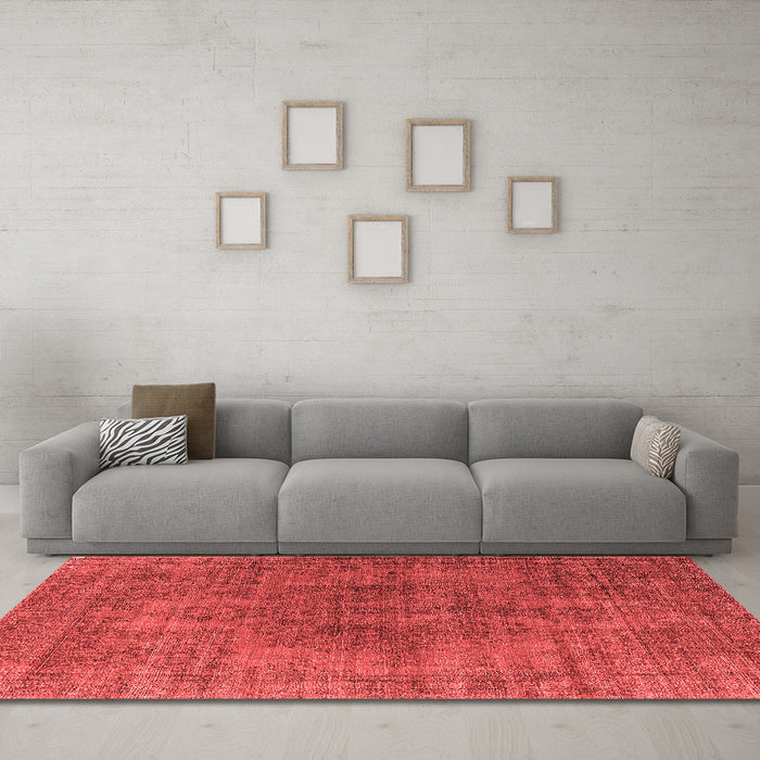 Industrial Red Washable Rugs