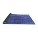 Sideview of Oriental Blue Industrial Rug, urb1052blu