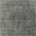 Square Mid-Century Modern Gunmetal Gray Oriental Rug, urb1052