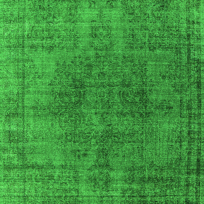 Machine Washable Oriental Green Industrial Area Rugs, wshurb1052grn