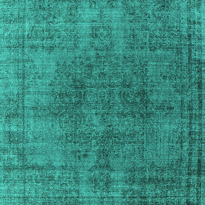 Machine Washable Oriental Turquoise Industrial Area Rugs, wshurb1052turq