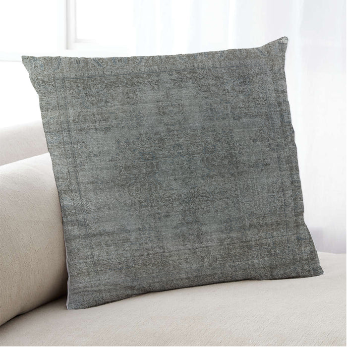 Lifestyle Image of Mid-Century Modern Urban Square Gunmetal Gray Throw Pillow, 18 inch by 18 inch, pwurb1052