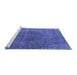 Sideview of Machine Washable Oriental Blue Industrial Rug, wshurb1052blu