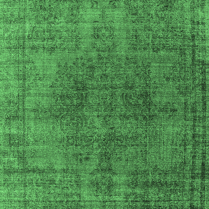 Machine Washable Oriental Emerald Green Industrial Area Rugs, wshurb1052emgrn