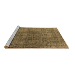 Sideview of Machine Washable Oriental Brown Industrial Rug, wshurb1052brn