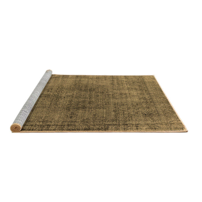Sideview of Machine Washable Oriental Brown Industrial Rug, wshurb1052brn