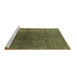 Sideview of Machine Washable Oriental Brown Industrial Rug, wshurb1053brn