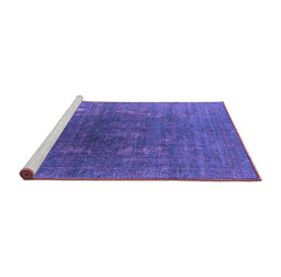 Sideview of Machine Washable Oriental Purple Industrial Area Rugs, wshurb1053pur